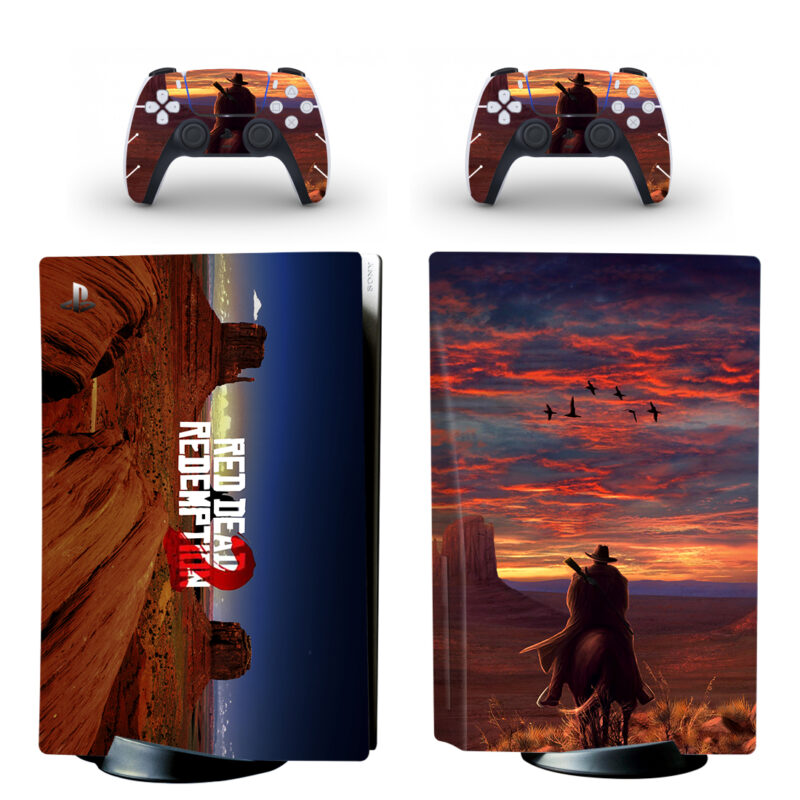 Red Dead Redemption 2 PS5 Skin Sticker And Controllers Design 2