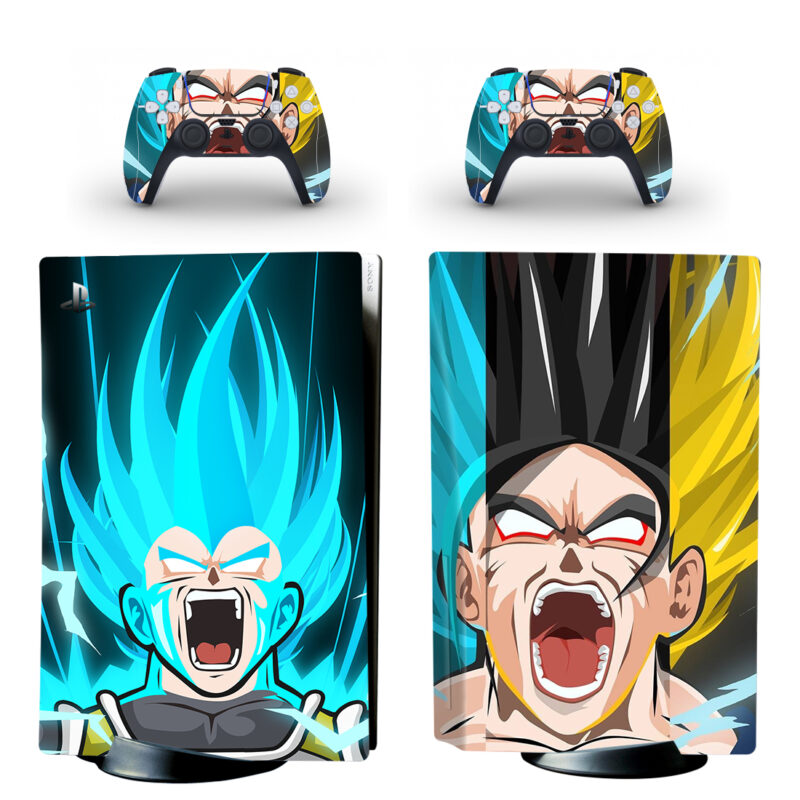 Dragon Ball Z Son Goku Super Saiyan PS5 Skin Sticker And Controllers