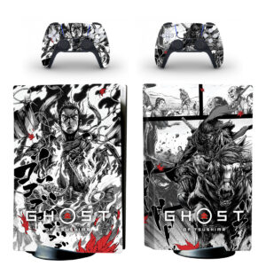Ghost Of Tsushima PS5 Skin Sticker And Controllers Design 1