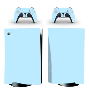 Light Sky Blue Color PS5 Skin Sticker Decal