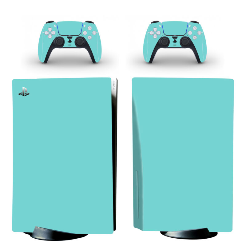 Sky Blue Color PS5 Skin Sticker Decal