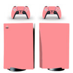 Peach Pink Color PS5 Skin Sticker Decal