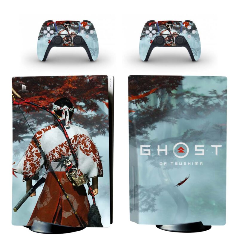 Ghost Of Tsushima PS5 Skin Sticker And Controllers Design 6