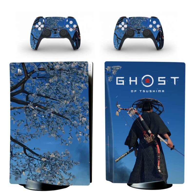 Ghost Of Tsushima PS5 Skin Sticker And Controllers Design 4