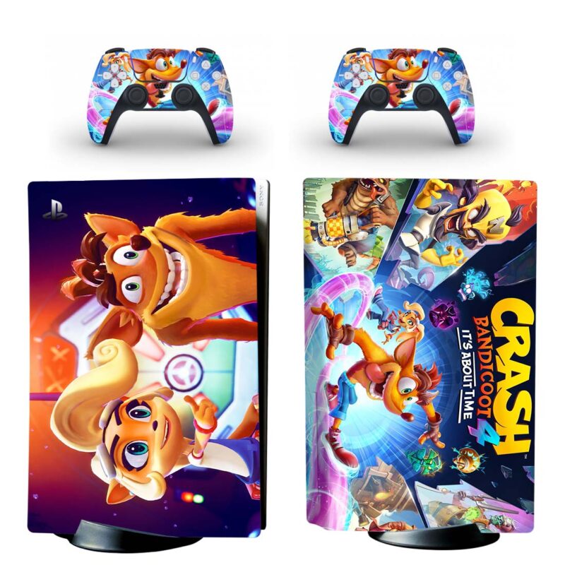 Crash Bandicoot 4: It's About Time PS5 Skin Sticker Decal