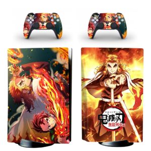 Demon Slayer: Kimetsu No Yaiba PS5 Skin Sticker And Controllers