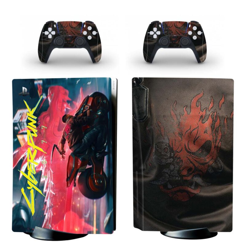 Cyberpunk 2077 PS5 Skin Sticker And Controllers Design 8