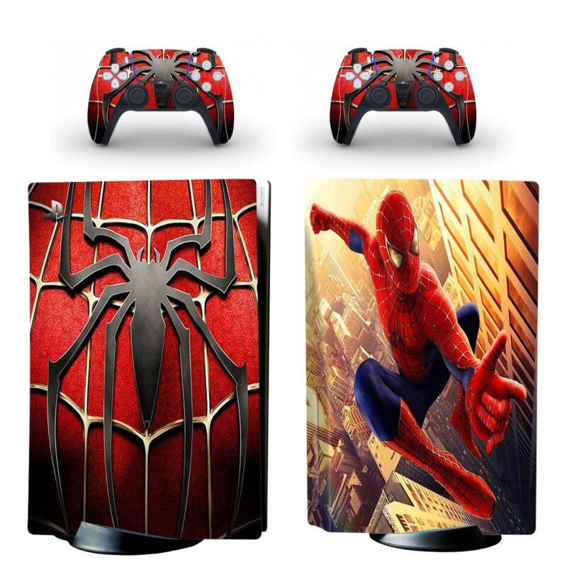 Spider-Man PS5 Skin Sticker And Controllers Design 1