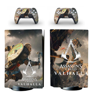 Assassin's Creed Valhalla PS5 Skin Sticker And Controllers Design 1