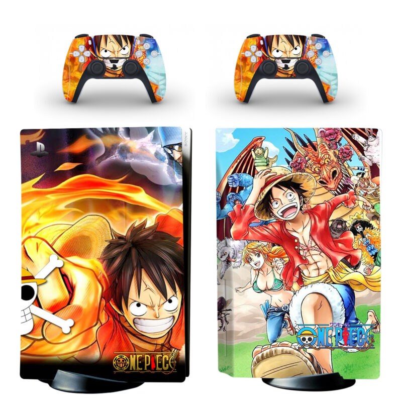One Piece PS5 Skin Sticker And Controllers