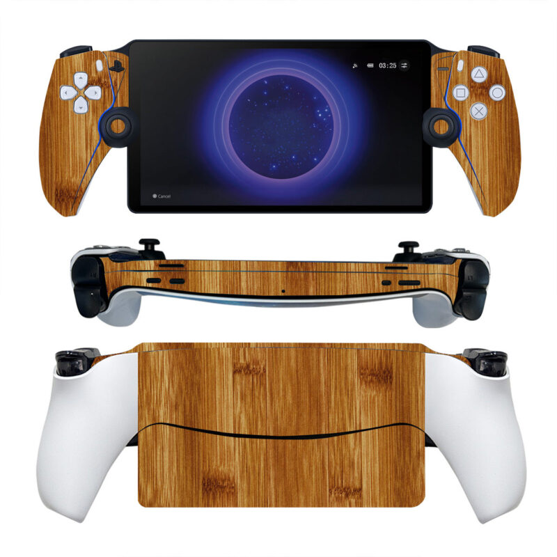 Brown Bamboo Wood Texture PS Portal Skin Sticker