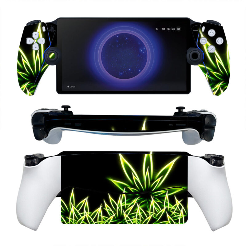 Neon Weed Leaves PS Portal Skin Sticker