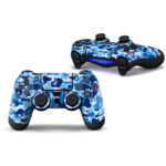Blue Bape Camouflage Pattern PS4 Controller Skin Sticker Decal