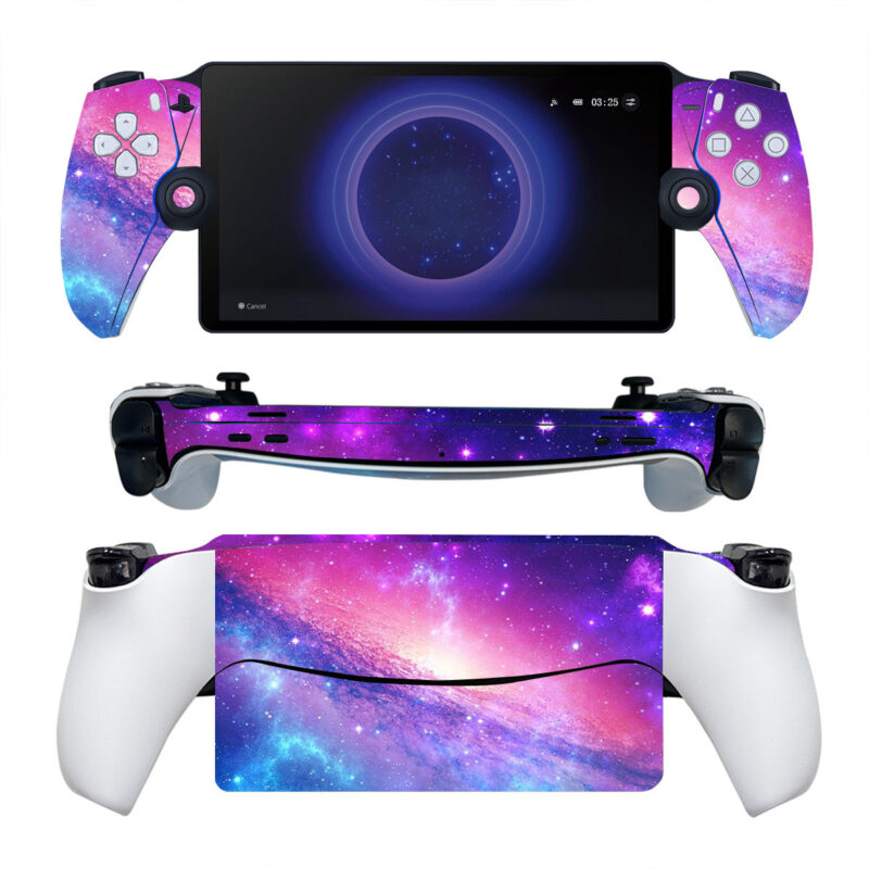 Blue And Purple Galaxy With Stars PS Portal Skin Sticker