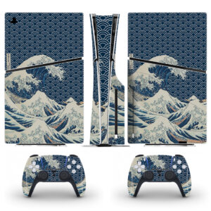 The Great Wave Off Kanagawa Skin Sticker For PS5 Slim