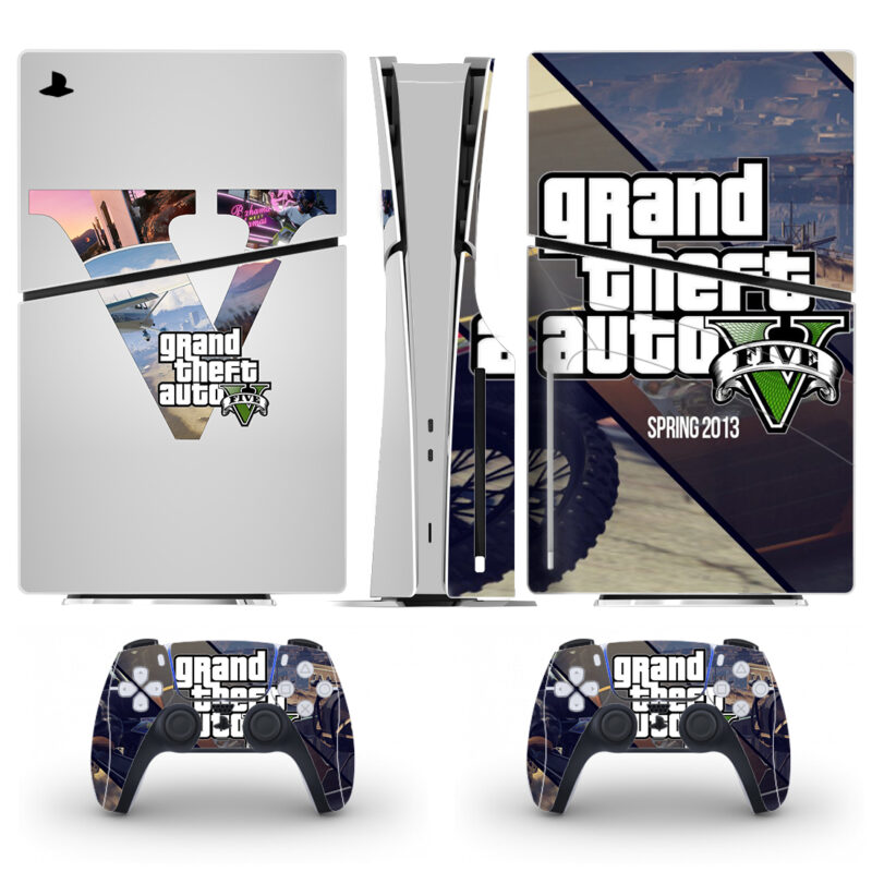 Grand Theft Auto V Skin Sticker For PS5 Slim Design 5