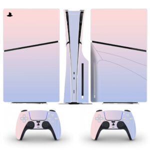 Light Blue And Pink Gradient Skin Sticker For PS5 Slim