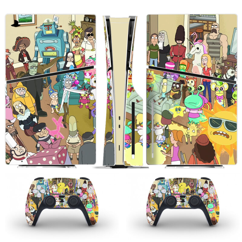 Rick And Morty Skin Sticker For PS5 Slim Design 1