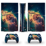 Yellow Elephant Nebula Skin Sticker For PS5 Slim