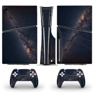 Dark Milky Way Galaxy On Starry Night Sky Skin Sticker For PS5 Slim