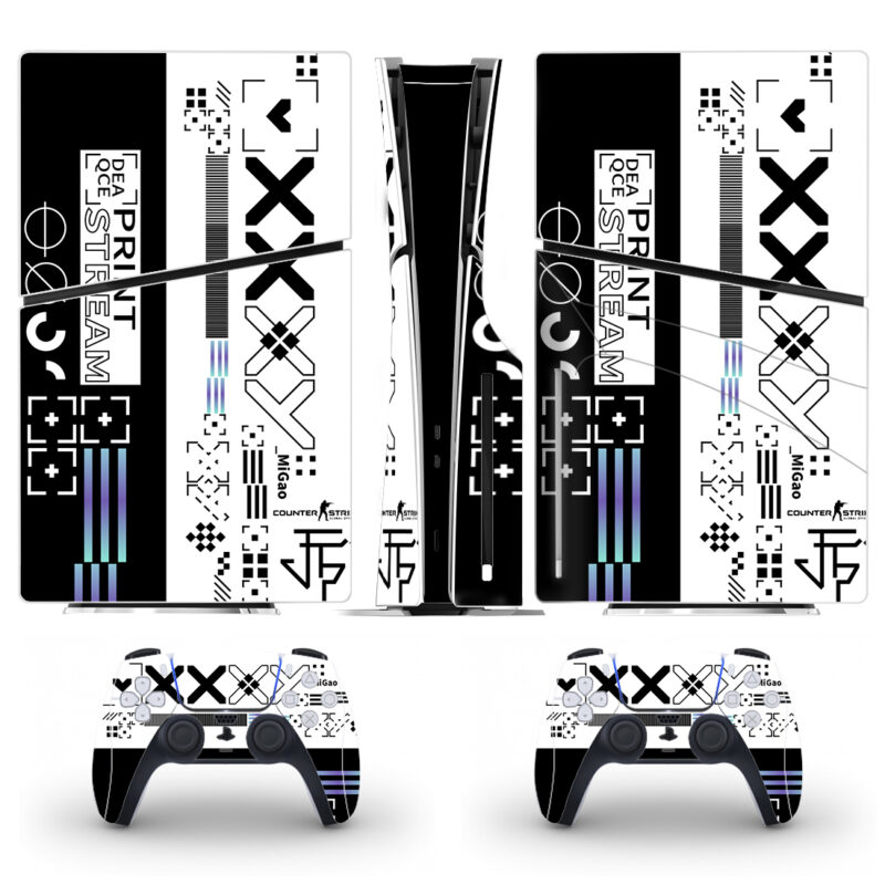 Print Stream Style Skin Sticker For PS5 Slim