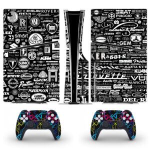 Fox Racing Lines And Vehicle Brands Sticker Bomb Skin Sticker For PS5 Slim