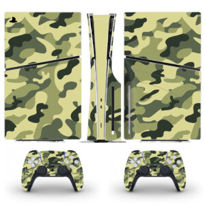 Abstract Army Camouflage Pattern Skin Sticker For PS5 Slim