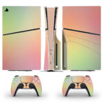 Green And Pink Gradient Skin Sticker For PS5 Slim