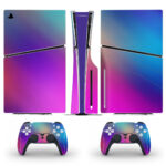 Pink Blue Gradient PS5 Slim Skin Sticker Cover