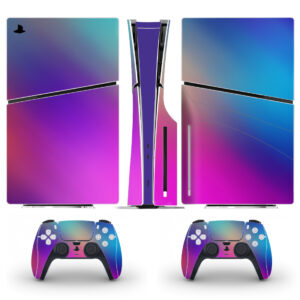 Pink Blue Gradient PS5 Slim Skin Sticker Cover