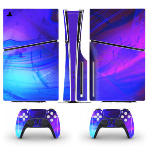 Blue Light Glare Abstraction Skin Sticker For PS5 Slim