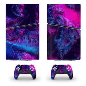 Pink Blue Digital Art Skin Sticker For PS5 Slim