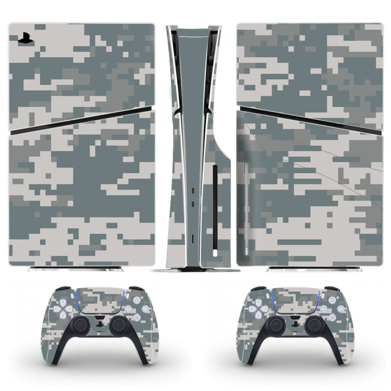 Digital Pixel Camouflage Pattern Skin Sticker For PS5 Slim