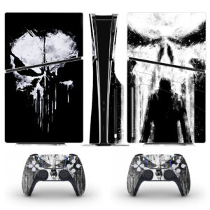 Punisher Skull Ghost Skin Sticker For PS5 Slim