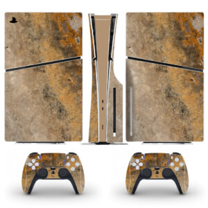 Brown Marble Texture Skin Sticker For PS5 Slim