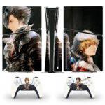 Final Fantasy Anime Art Skin Sticker For PS5 Slim