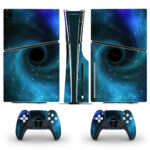 Abstract Black Hole In Spiral Space Skin Sticker For PS5 Slim