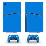 Blue Color PS5 Slim Skin Sticker Cover