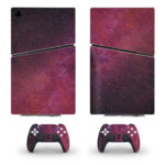 Pink Starry Sky Nebula PS5 Slim Skin Sticker Cover