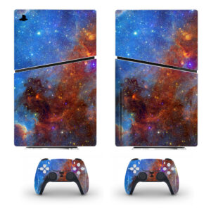 Blue And Brown Nebula Skin Sticker For PS5 Slim