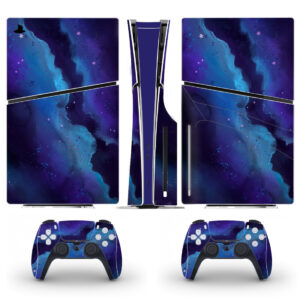 Ink Blue Galaxy Skin Sticker For PS5 Slim