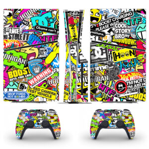 Graffiti Sticker Bomb Skin Sticker For PS5 Slim