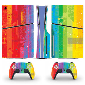 Colorful Grunge Texture Skin Sticker For PS5 Slim