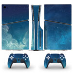 Night Sky With Stars And Clouds PS5 Slim Skin Sticker Cover