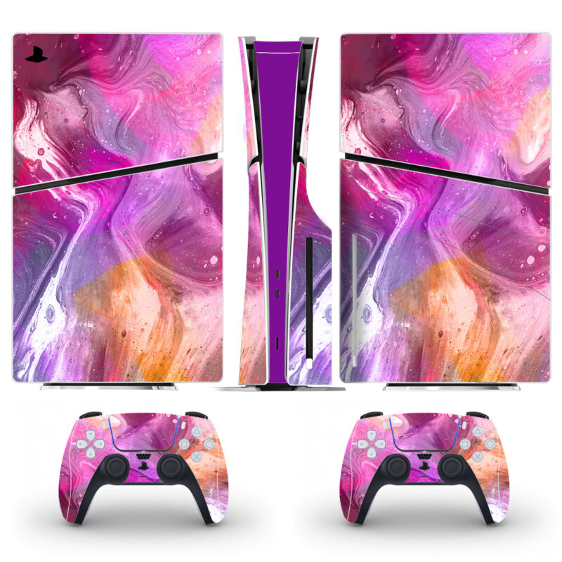 Colorful Marble Pattern Skin Sticker For PS5 Slim