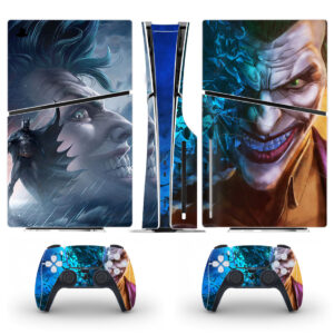 Joker And Batman Drawing Art Skin Sticker For PS5 Slim