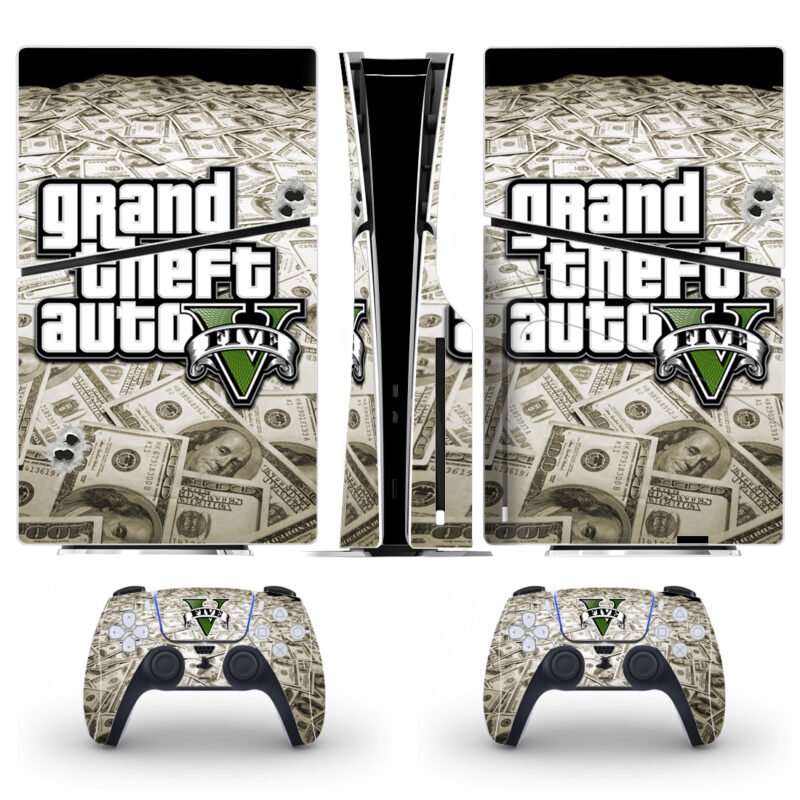 Grand Theft Auto V Skin Sticker For PS5 Slim Design 1