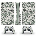 Gray Camouflage Pattern Skin Sticker For PS5 Slim