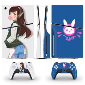 D.Va And Bunny PS5 Slim Skin Sticker Cover