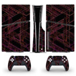 Verge Triangle Rainbow Lines Skin Sticker For PS5 Slim